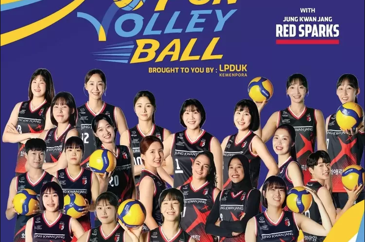 Kolaborasi Gemilang LPDUK Kemenpora dan Red Sparks untuk Akademi Bola Voli