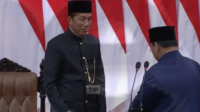 Joko Widodo atau Jokowi resmi purna tugas sebagai Presiden RI periode 2019-2024, Minggu (20/10/2024). (tangkapan layar tv parlemen) (©© 2024 Liputan6.com)